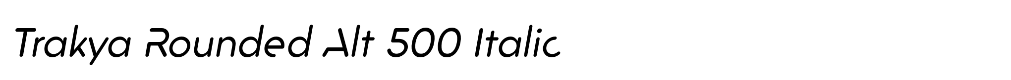 Trakya Rounded Alt 500 Italic image